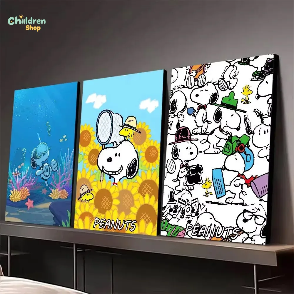 Resin Art Work - Diamantmalerei, Snoopy-Cartoon, rund/quadratisch, vollständiges Diamantmosaik, kreatives