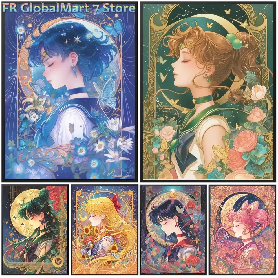 Resin Art Work - Diamantmalerei, Cartoon-Figuren, Blumen-Mosaik, handgefertigtes Kunstwerk, vollständige