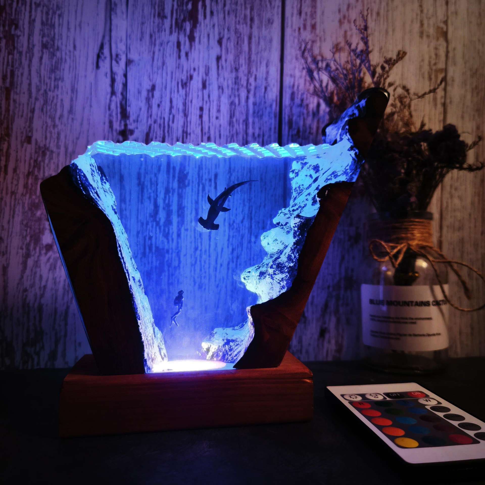 Resin Art Wedding Gift - 6 * 4-Zoll Ozean-Serie Taucher Hammerhai