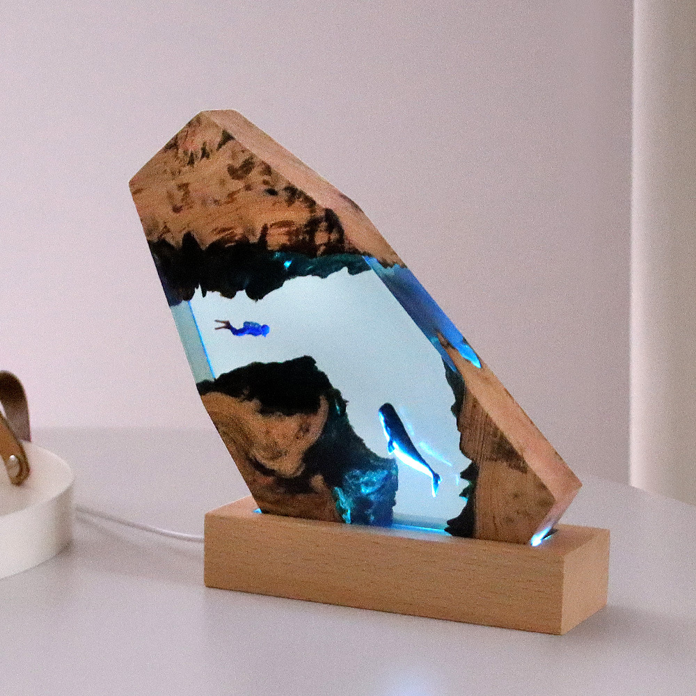 Neue Unterwasser-Höhlen-Wal-Ta – Resin Art Wedding Gift Bewertung und Preis