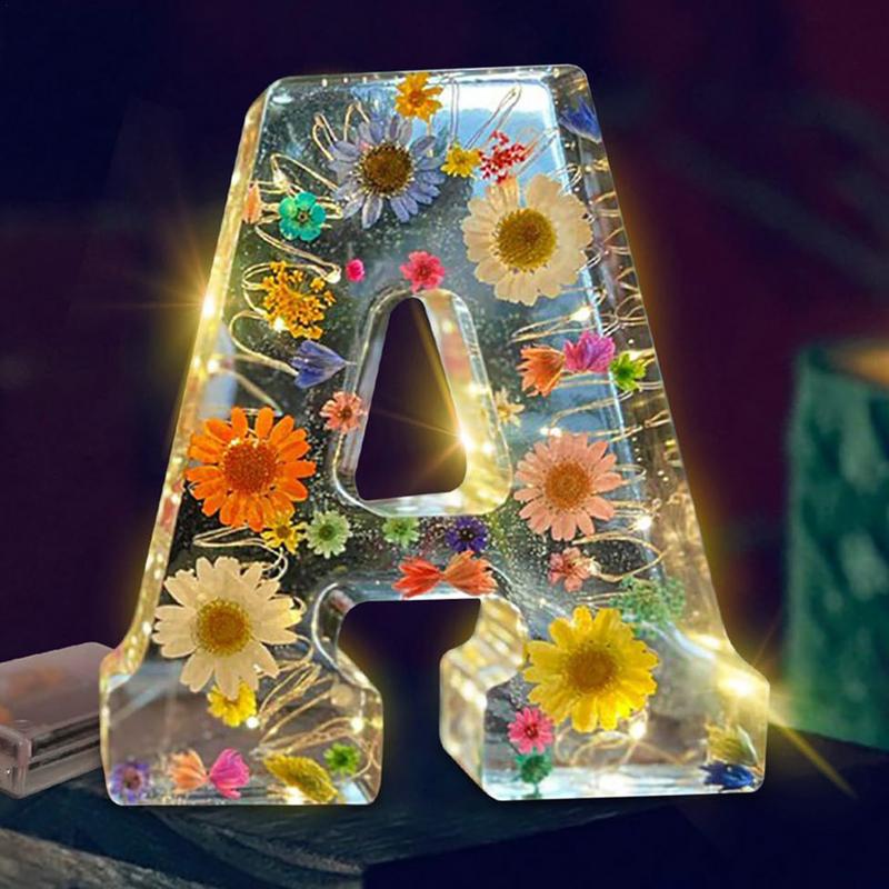 Florale 26-Buchstaben-Nachtlic – Resin Art Alphabet Bewertung und Preis